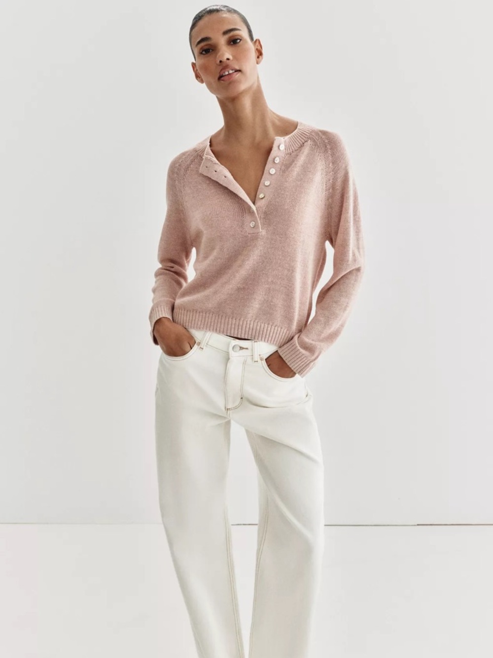 ZARA BUTTON KNIT JUMPER